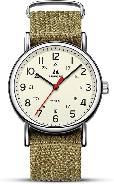 LN LENQIN Hommes Montres Quotidien Imperméable Army Wrist Montres pour hommes Montres de sport avec des paillettes confortables Hommes Army Watch