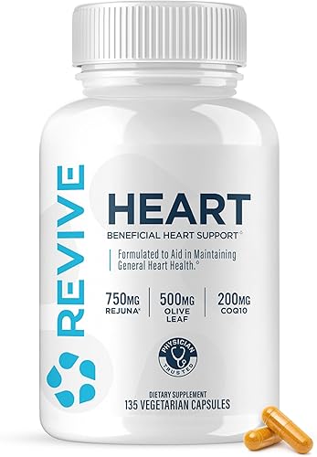 Revive MD Health Supplements, 90 cápsulas vegetarianas  Suplemento CoQ10 apoya la función muscular cardíaca  Coenzima Q10 200 mg promueve un flujo