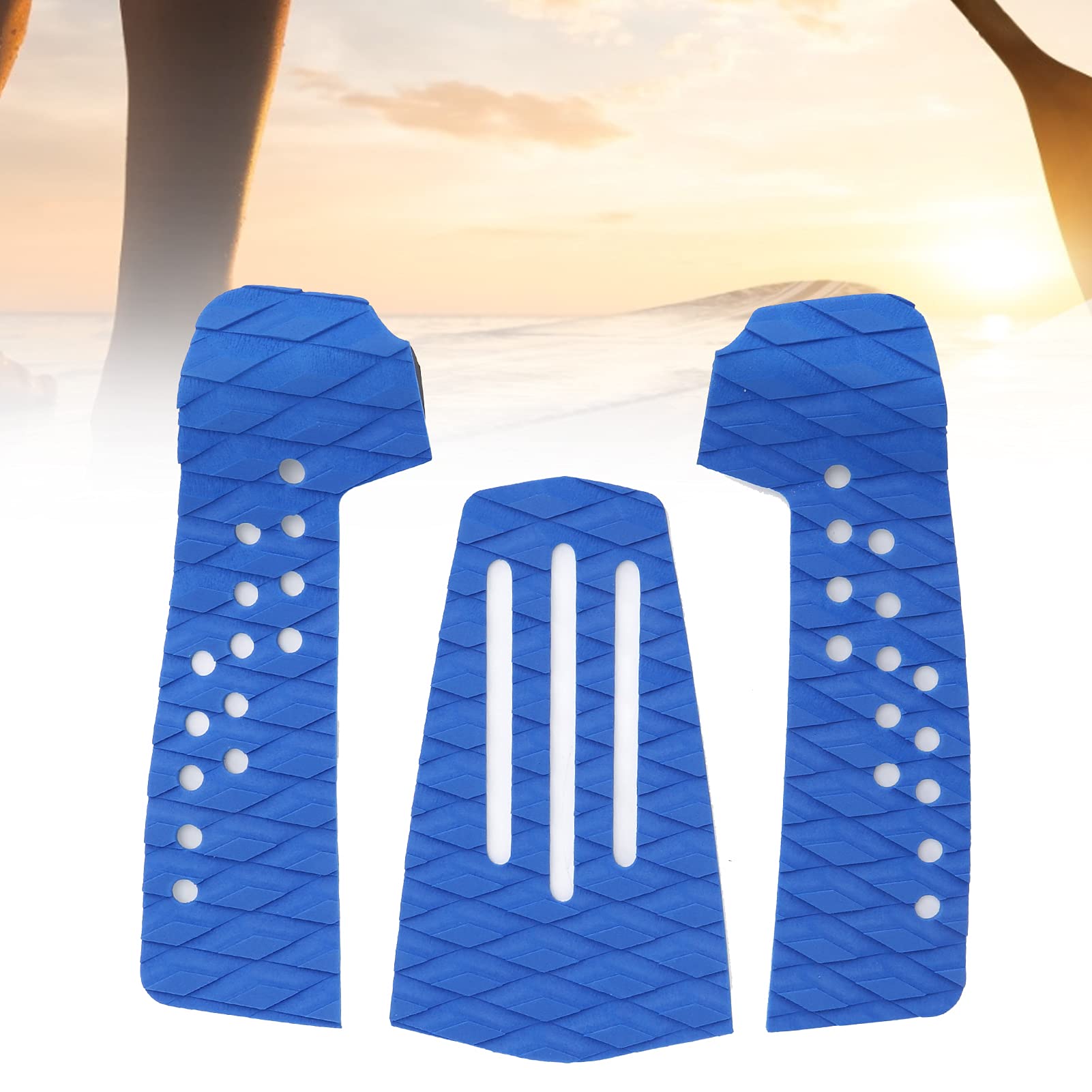 Surfing Anti?Skid Traction Tails Pad, Surfboard Traction Pad Anti?Skid Surf Deck Pad for Degreasing Plate(blue)