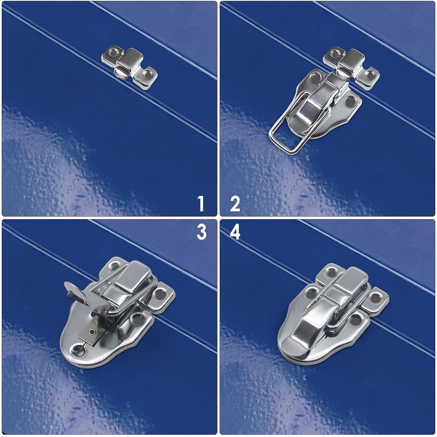 Lesnala Lot De 12 Verrous à Bascule à Ressort En Acier Inoxydable