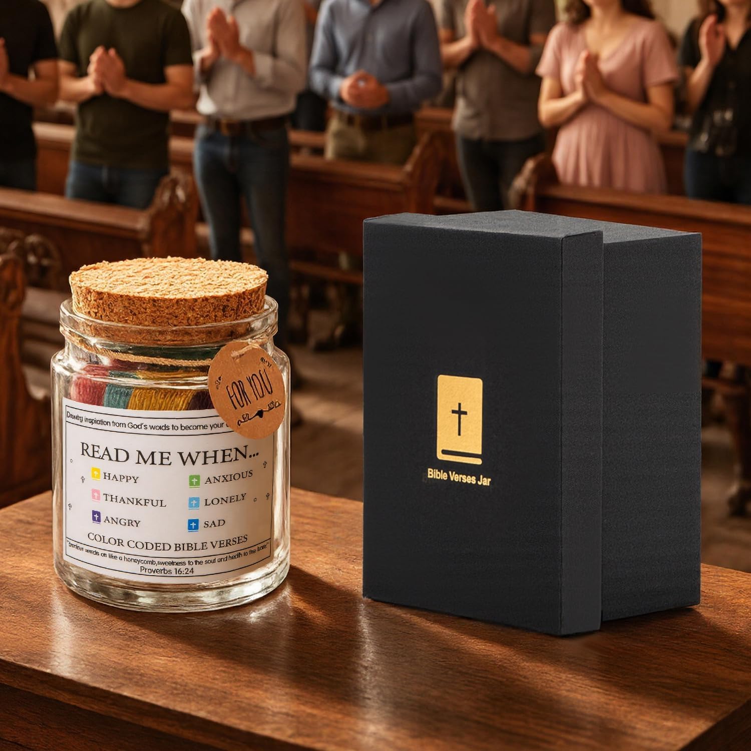 Read Me When Bible Verses Jar for Daily Encouragement,God is Above Bible Verse Jar for Wemen&Men&Teens,Christian Gifts for Women,96 Bible Verses Cards - Image 8