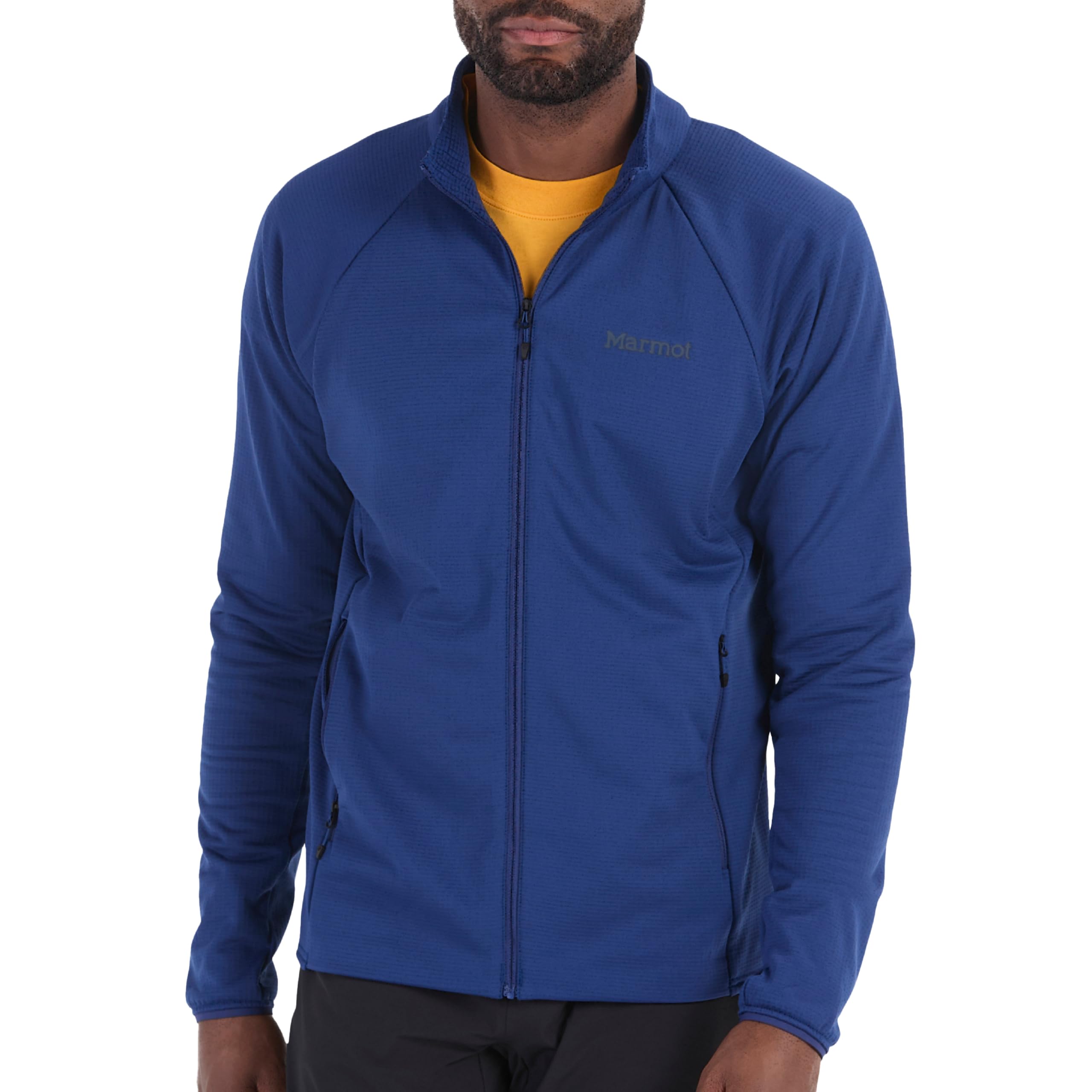 Marmot Men's Leconte Fleece Jacket, Warm Jacket, Full Zip Jacket, Breathable, Wind Resistant Body Warmer, packable, ideal for hiking & ski layering, Twilight Blue, M