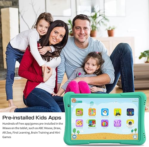 Miniatura 4 de PRITOM Tableta para niños de 10 pulgadas Android 14, 32GB, Quad-Core, 6000mAh, pantalla IPS HD grande, WiFi 6, cámara dual, Bluetooth, tableta
