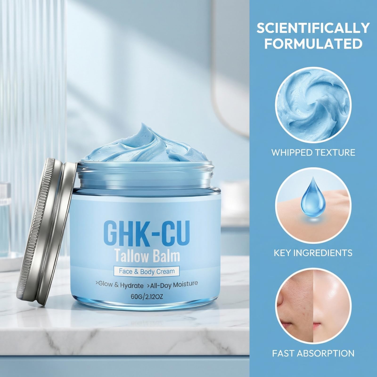 Ghk Cu Copper Peptide Honey And Tallow Balm Whipped Grass | Desertcart Aruba
