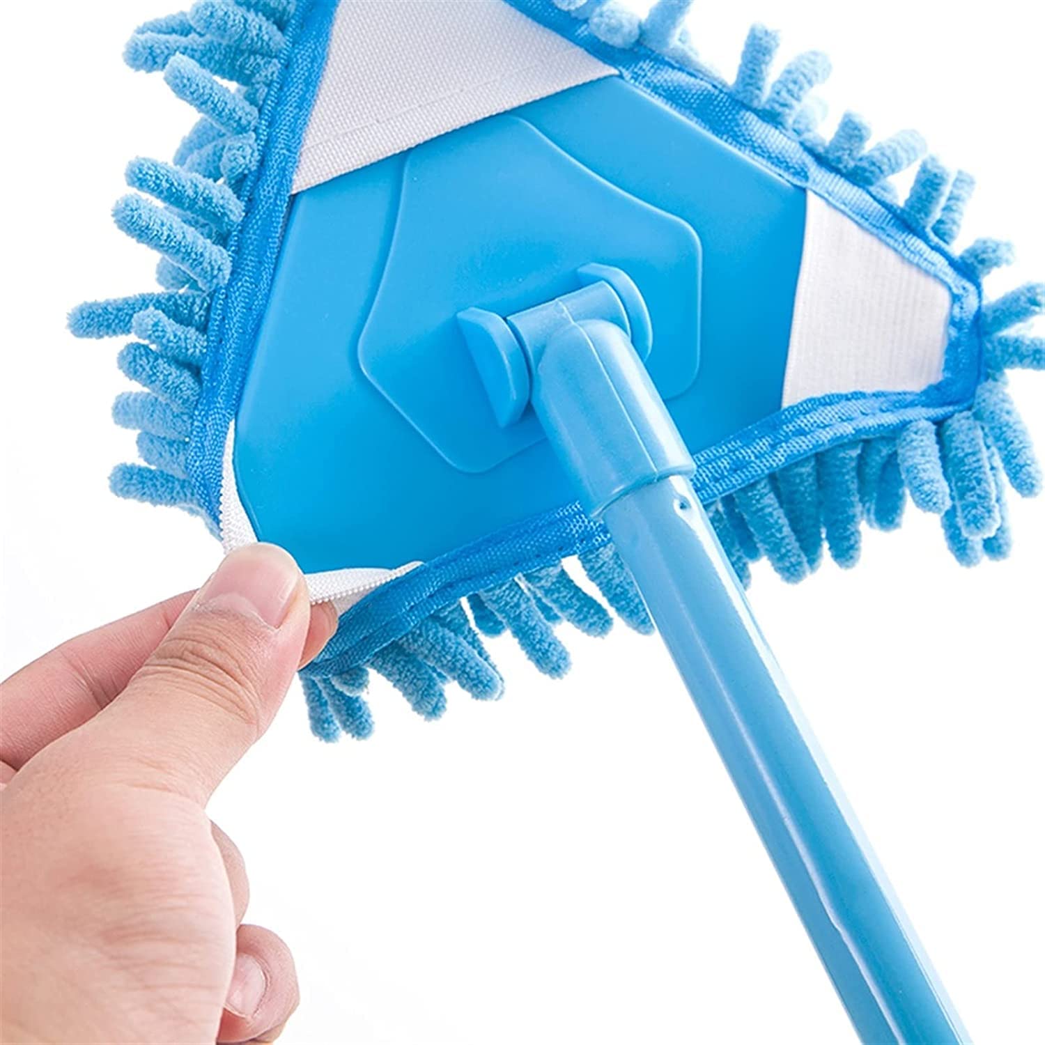mop obrotowy, Mop na mokro i sucho Kreatywny mini mop z mikrofibry Ruchomy 360-stopniowy obrotowy wielofunkcyjny przyrząd do czyszczenia gospodarstwa domowego(Blue)