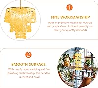 Vista 9 de GLEAVI Cowrie Shells 100pcs Round Shells Pieces Round Natural Capiz with 2 Hole, Polished Slice Accessory Capiz Pearl Coin Beads Charms for Jewelry