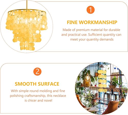 Miniatura 9 de GLEAVI Cowrie Shells - 100 piezas de conchas redondas, capiz natural redondo con 2 agujeros, accesorio de rebanada redonda pulida, conchas redondas