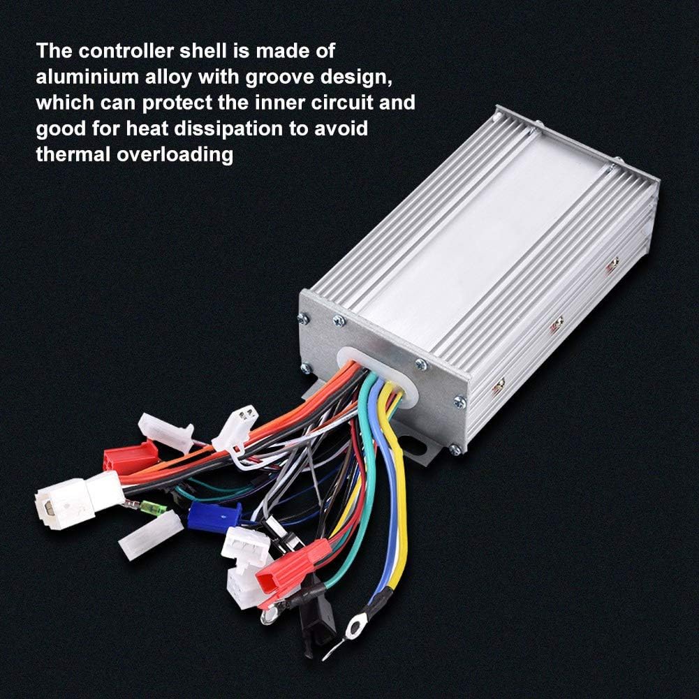 Ejoyous Brushless Speed Controller, 48V 500W Aluminium Alloy Motor Speed Brushless Controller Electric Sine Controller for Electric Scooter