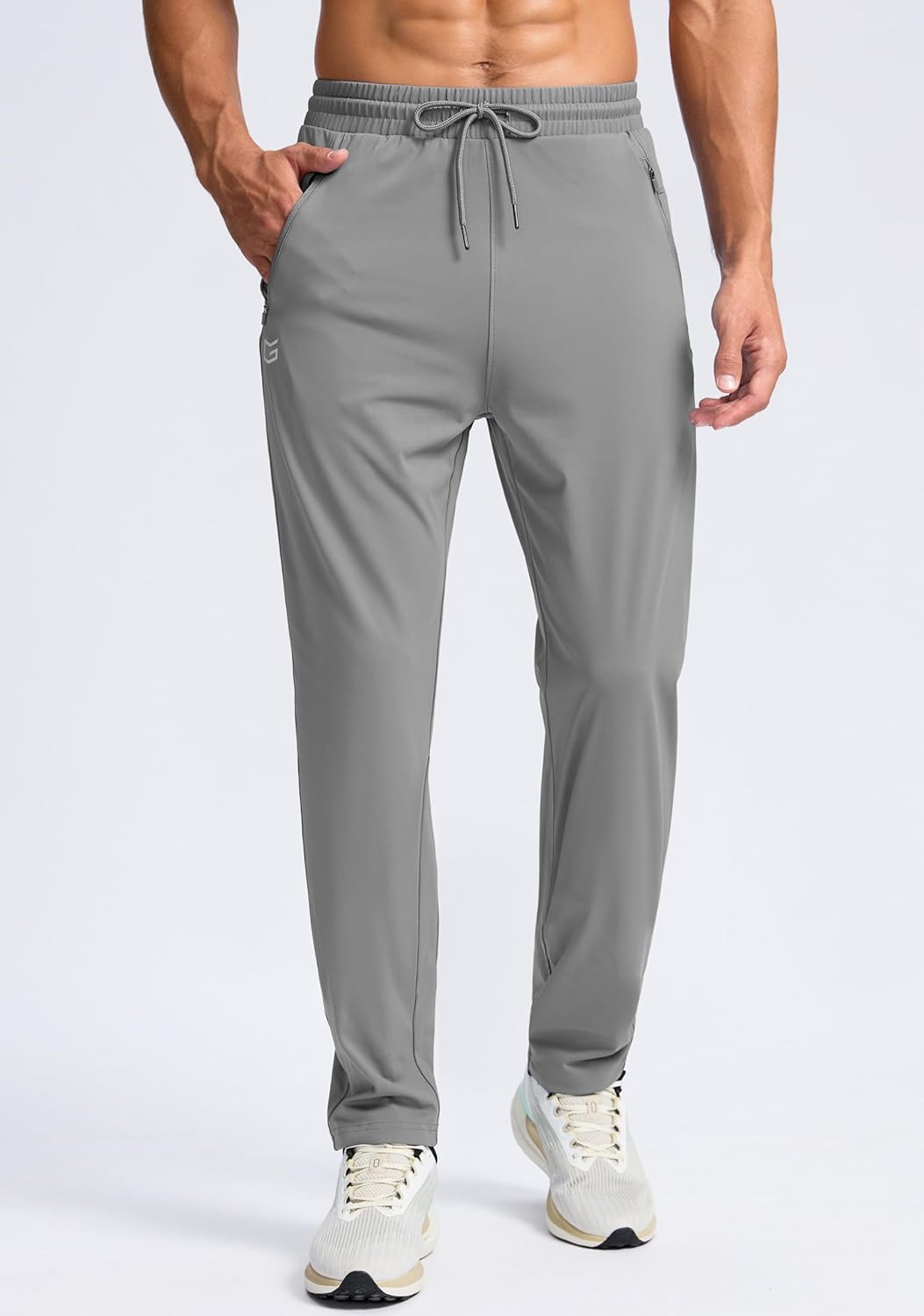 G Gradual Men's 30"/32"/34"/36" Inseam Tall Sweatpants with Zipper Pockets Stretch Long Joggers Athletic Workout Pants Men - Image 2