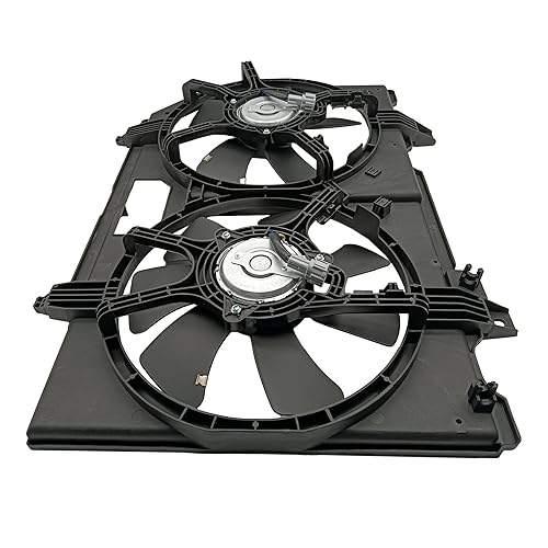 Miniatura 8 de PartsFlow Ventilador de refrigeración de doble radiador con conjunto de cubierta para Nissan X-Trail 2004 2005 2006 2007 2008 2009 2010 2011 2012