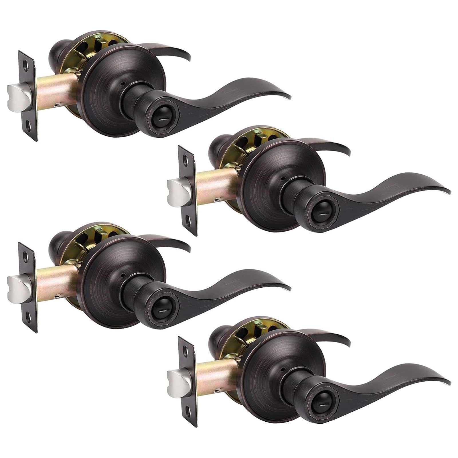 KNOBWELL Rubbed Bronze Door Handles - Modern Style -30 KNOBWELL Rubbed Bronze Door Handles - Modern Style -30