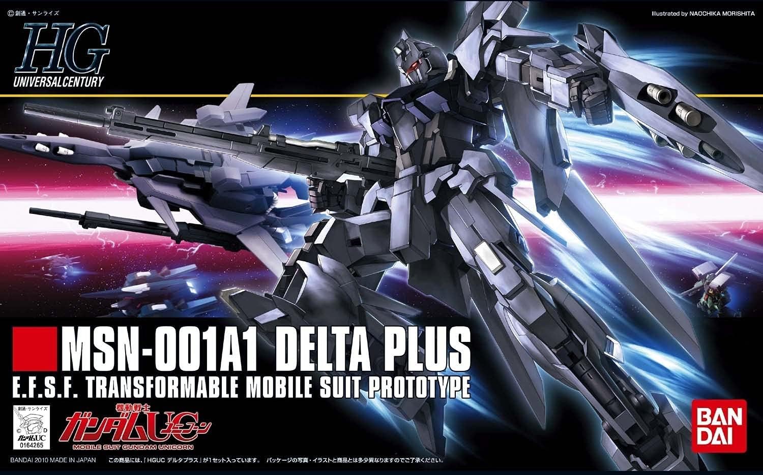 BANDAI Hobby Delta Plus Mobile Suit Gundam Model Kit (1/144 Scale)