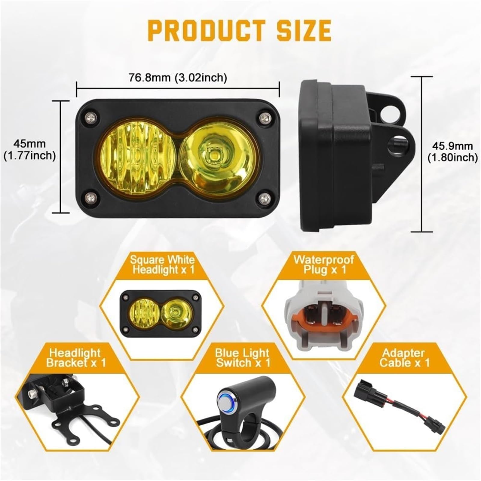 LED Fendinebbia Pod Universale Per Interruttore Fari LED Da 20 W Per Kit Combinato Faro Moto