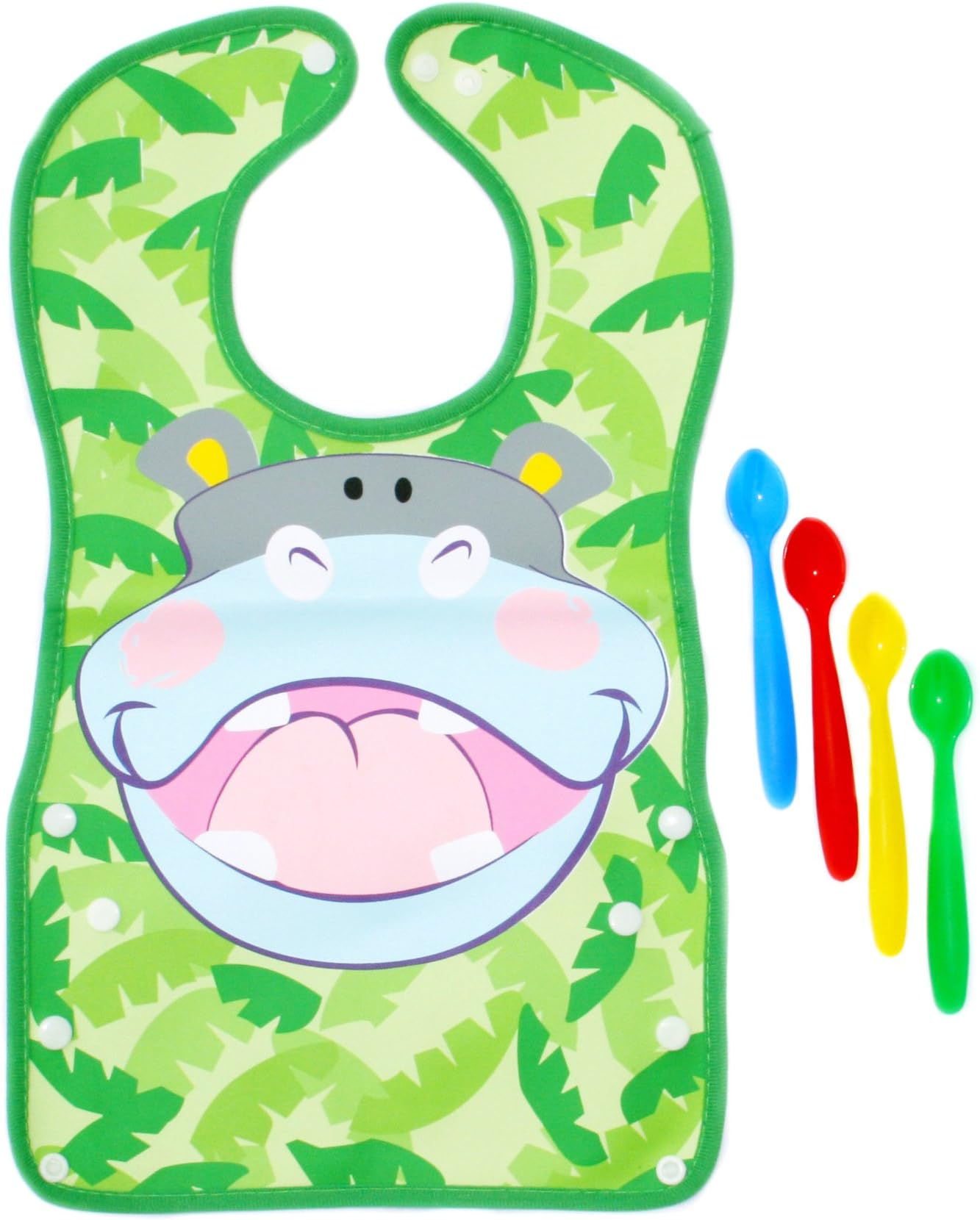 Little Squats- Hippo Bib and Spoon Set