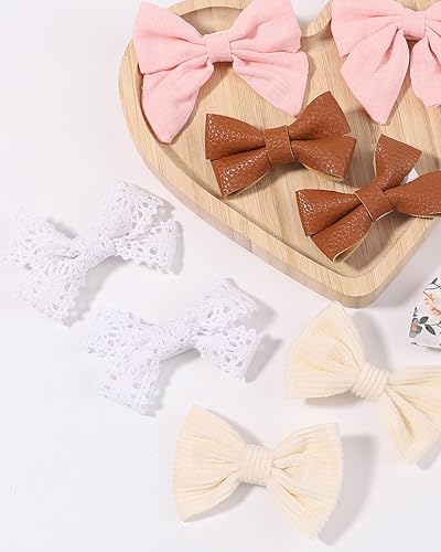 Miniatura 6 de jollybows 24 pinzas para el pelo para bebé, pasadores totalmente forrados, pinzas de cocodrilo, accesorios para el cabello para niñas pequeñas,