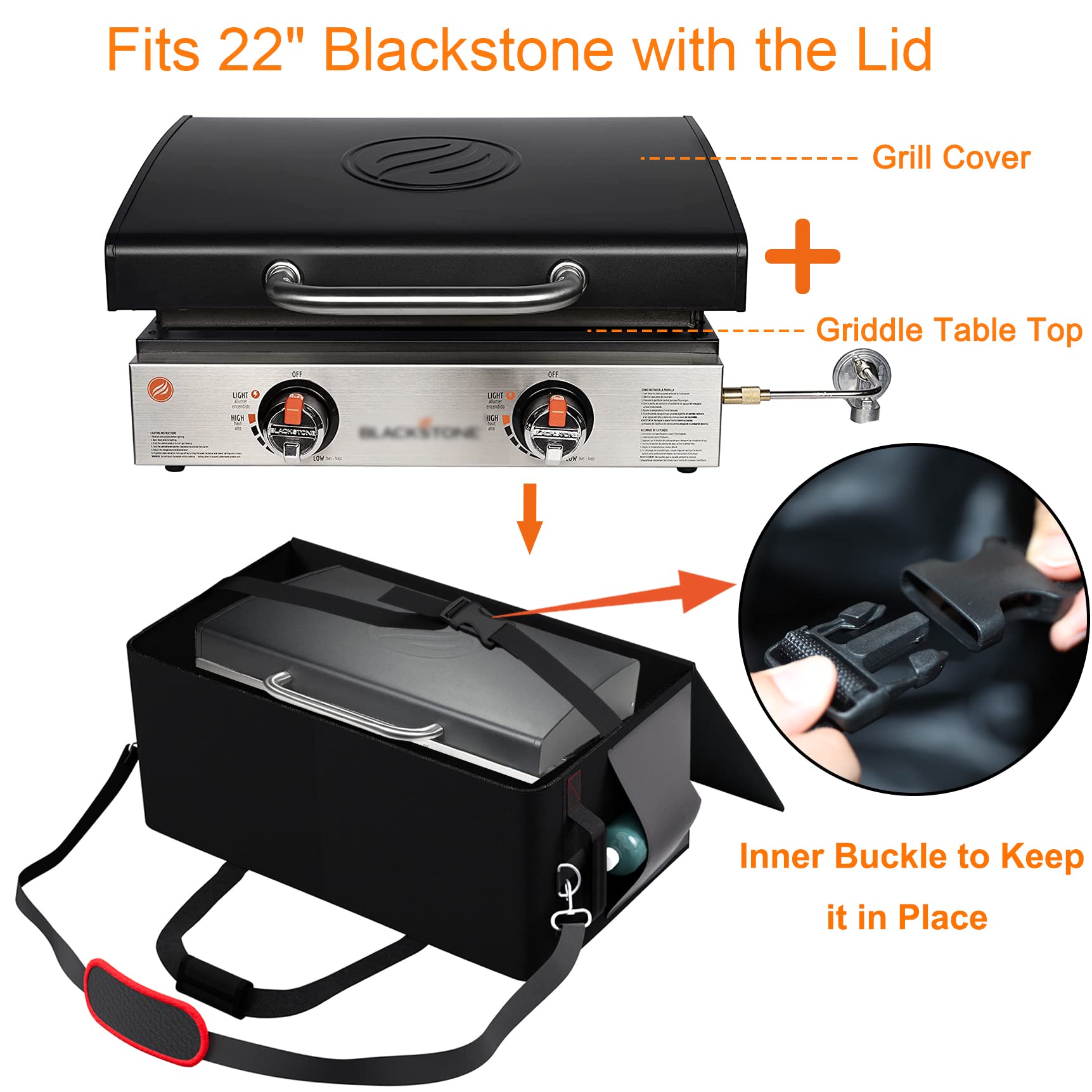 Blackstone Tafelblad-draagtas - geschikt voor tafelblad van 17 inch en