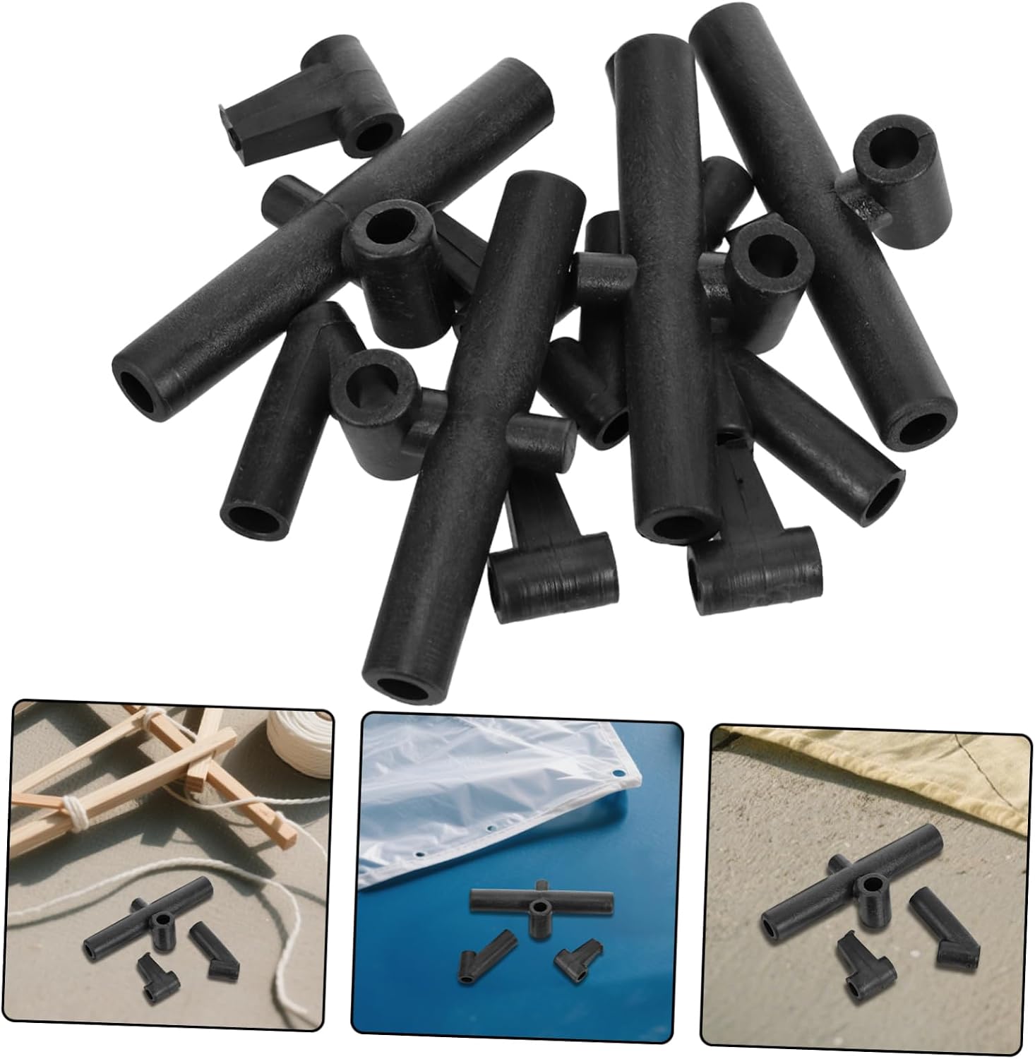 VICASKY 12pcs Plastic Kite Frame Assembly Tools Versatile Rod Connectors for Enhanced Stability and Easy Setup for DIY Projects and Skill Development for Creativity