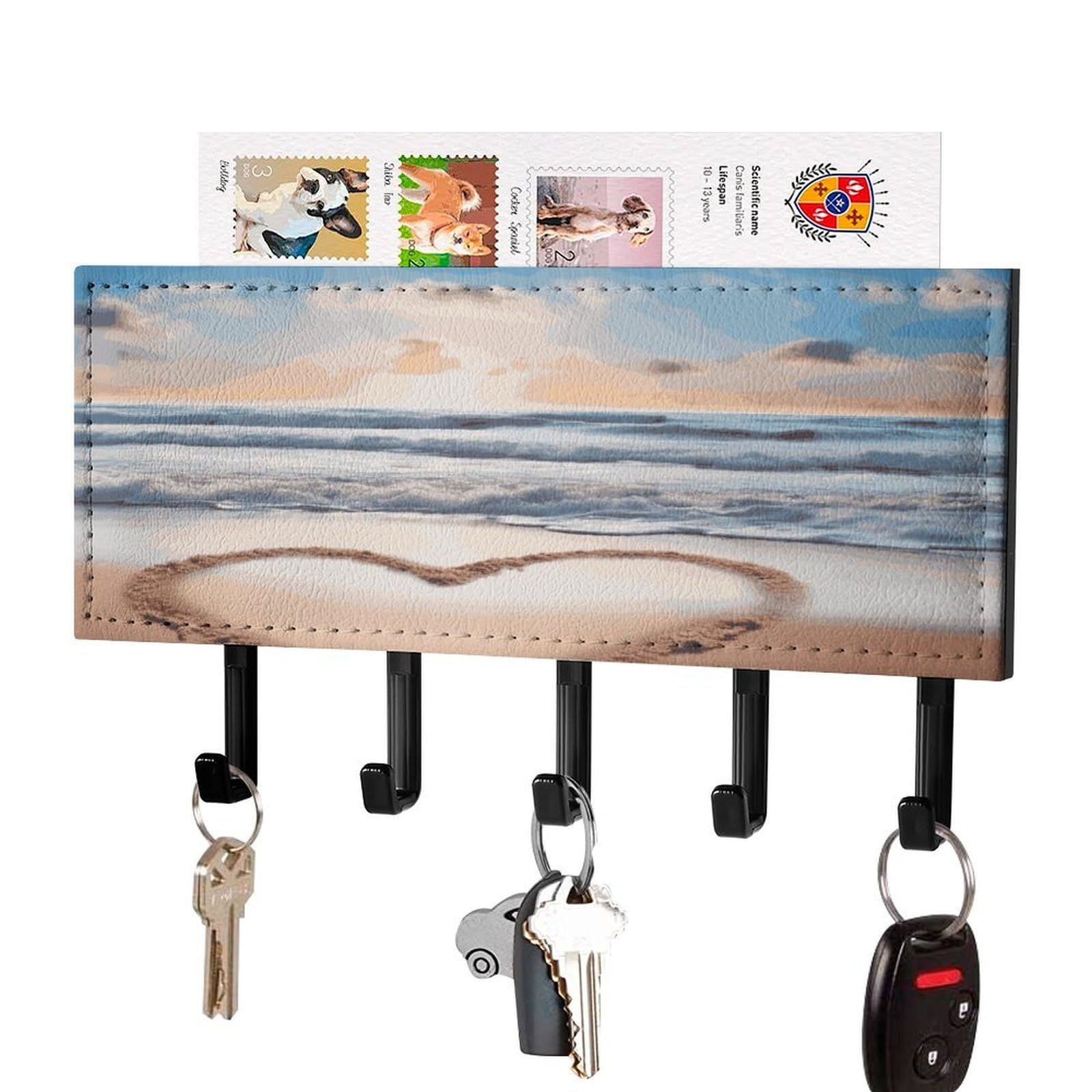 Guarda llaves de pared romántico de playa para un hogar acogedor y ordenado