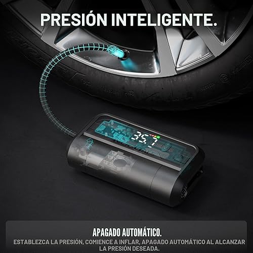 Miniatura 5 de NOCO Air AL5: Inflador de neumáticos ultrarrápido de 5A sin cables – Compresor de aire portátil con batería – Flujo de aire de 17 SLPM Infla de 0–40