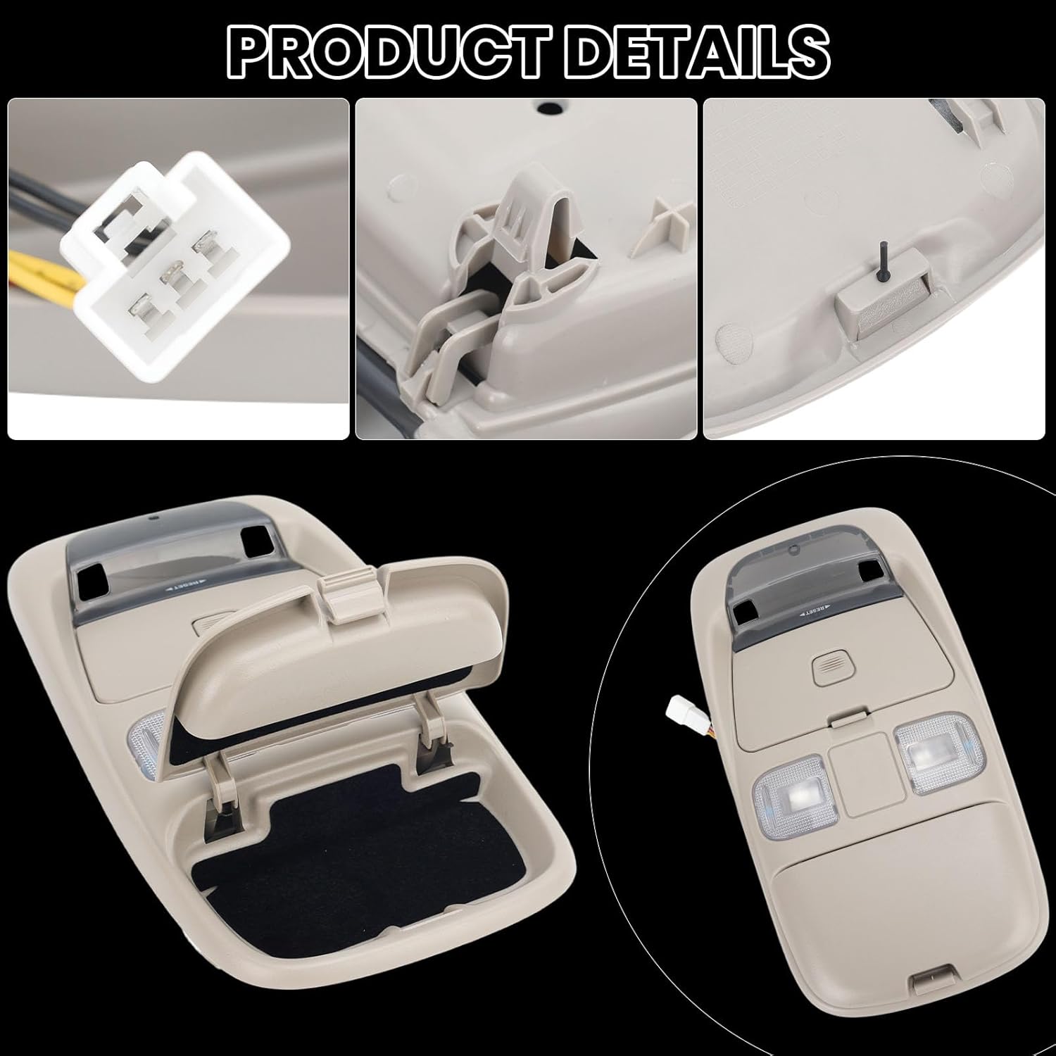 Overhead Console Dome Reading Light Map Lamp Compatible with 1999-2001 Dodge Ram 1500 2500 3500, 2002 Ram 2500 3500 Replaces SN96TL2AA