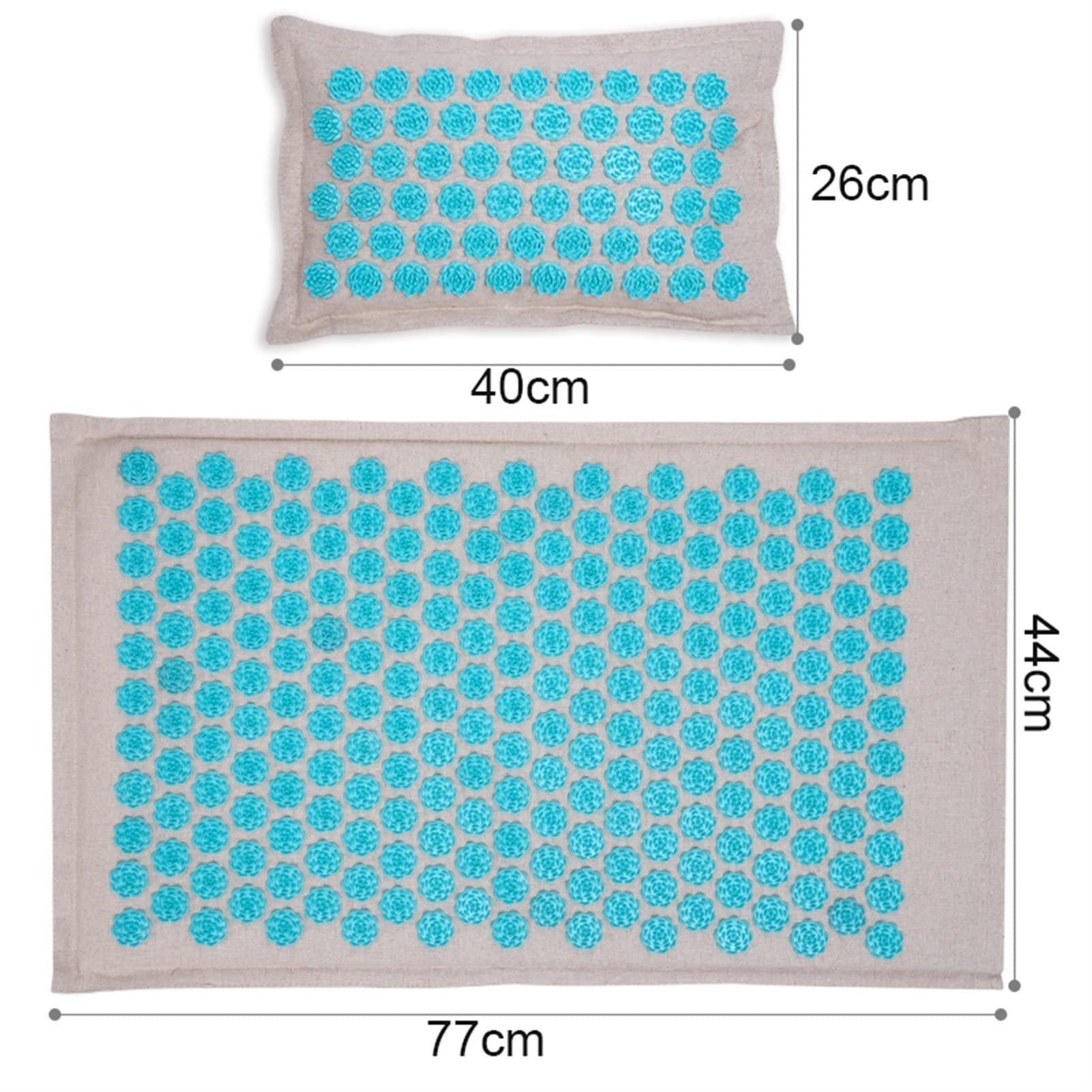 DieffematicYJD Mata do jogi Mata Akupresura Masaż Poduszka Yoga Mata Akupunktura Lotus Spike Poduszka Corpus Back Massager Zwolnij stres ból (Color : Mat B)