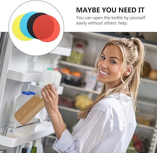 Miniatura 7 de DOITOOL 4 almohadillas de goma para tarros, multiusos, antideslizantes, para tapa de tarro, posavasos redondos de cocina, abridores de tapa de