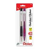 Pentel Quicker Clicker Automatic Pencil, 0.9mm, Assorted Barrel Colors, Color May Vary, 2 Pack (PD349BP2-K6), red – view 1