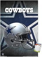 Vista 1 de Trends International NFL Dallas Cowboys - Póster de pared de casco 16, 22.375" x 34", paquete de póster y soporte