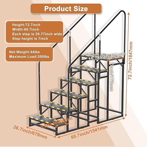 Miniatura 31 de Escaleras de 3 escalones para autocaravana, peldaños para bañera de hidromasaje, escalera de spa al aire libre con pasamanos, escalera portátil
