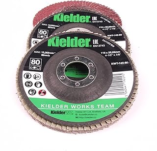 Kielder KWT-145 115mm Professional Flap Discs for Angle Grinder (80 Grit - 3 Pack)