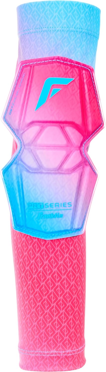 Franklin Sports Baseball + Softball Protective Arm Sleeve - PRT DST Series Youth Arm + Elbow Shield for Batting + Fielding - Protective Arm Sleeve + Elbow Shield - Right Arm + Left - Cotton Candy-OSFM