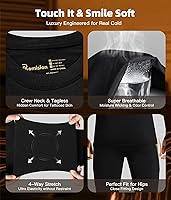 Vista 7 de romision 2 Pack Thermal Underwear for Men Long Johns Fleece Lined Hunting Gear Bottom Top Set Base Layer Cold Weather XS-4XL