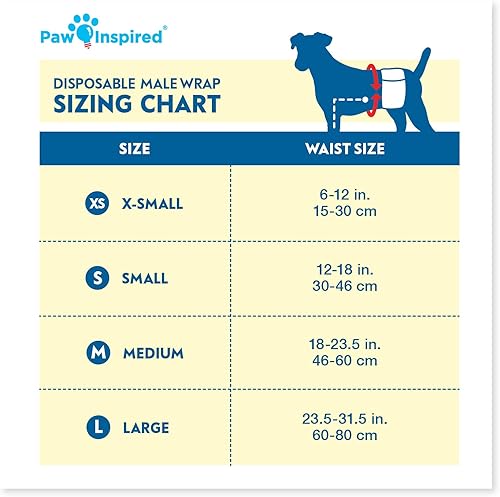 Miniatura 2 de Paw Inspired Envolturas desechables para perros  Ultra protección  Banda para el vientre para perros machos  micción excitable, incontinencia o