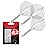 Target Darts K Flex Integrated Dart Flights and Shafts, No.2 Clear (Intermediate) | Pack of 3 K-Flex - No2, Kflex All in One Moulded Dart Flight & Stem | Professional Dart Accessories