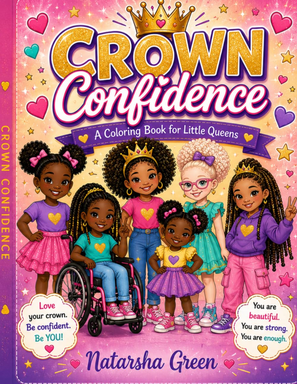 Crown Confidence: A Coloring Book for Little Queens