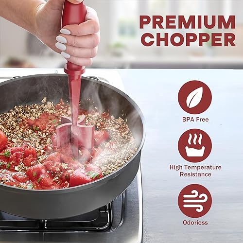 Miniatura 5 de Picador de carne de 2 piezas, picador de hamburguesas mejorado, triturador de carne resistente al calor de alta calidad para carne de hamburguesa,