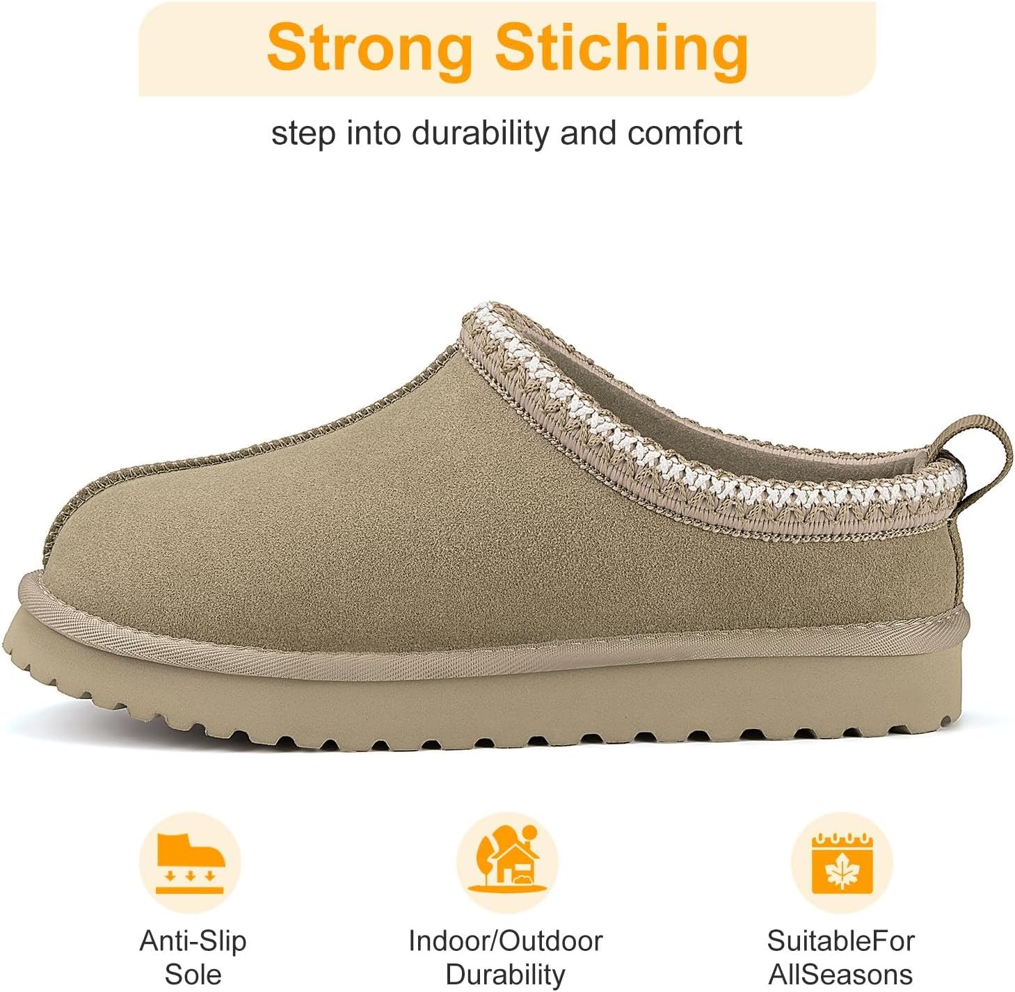 Mishansha Suede Slippers for Women Mini Fur Lined Clogs Fashion Slip on Winter Boots Fuzzy Snow Warm Shoes - Image 3