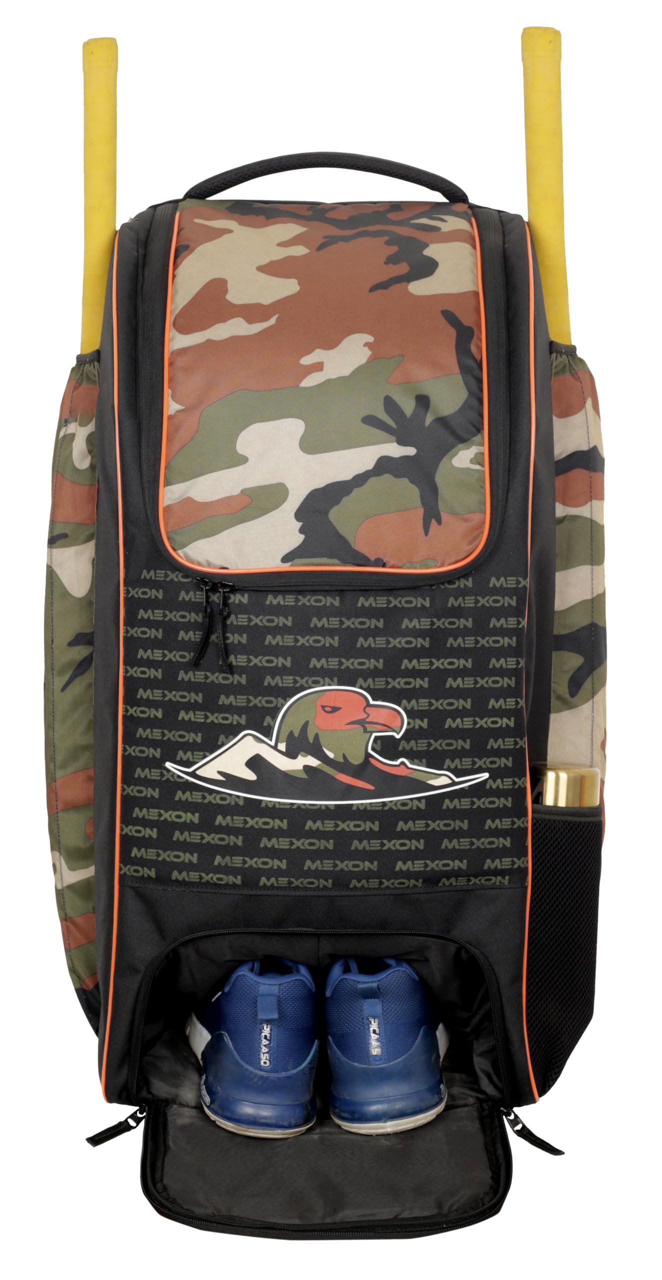 MEXON Ultra Cricket Duffle Kit Bag | Fully Padded (Black/Camo)-image-18
