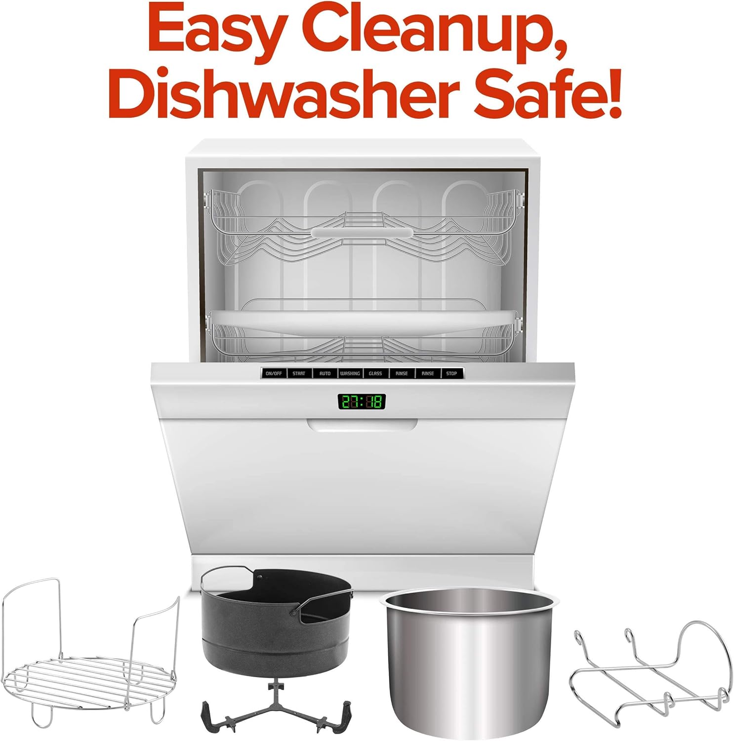 NuWave Duet Air Fryer and Pressure Cooker Combo with Stainless Steel Broil Rack that Steam, Sear, Saute, Slow Cook, Roast, Grill, Bake, Dehydrate, Pressure Cook & Air Fry, 6 Quart