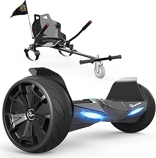 EVERCROSS Hoverboards mit Kart, 8,5" Hover Board Kinder mit Bluetooth, APP Steuerung, All Terrain Self Balancing Scooter mit Hoverkart für Teenager Erwachsene