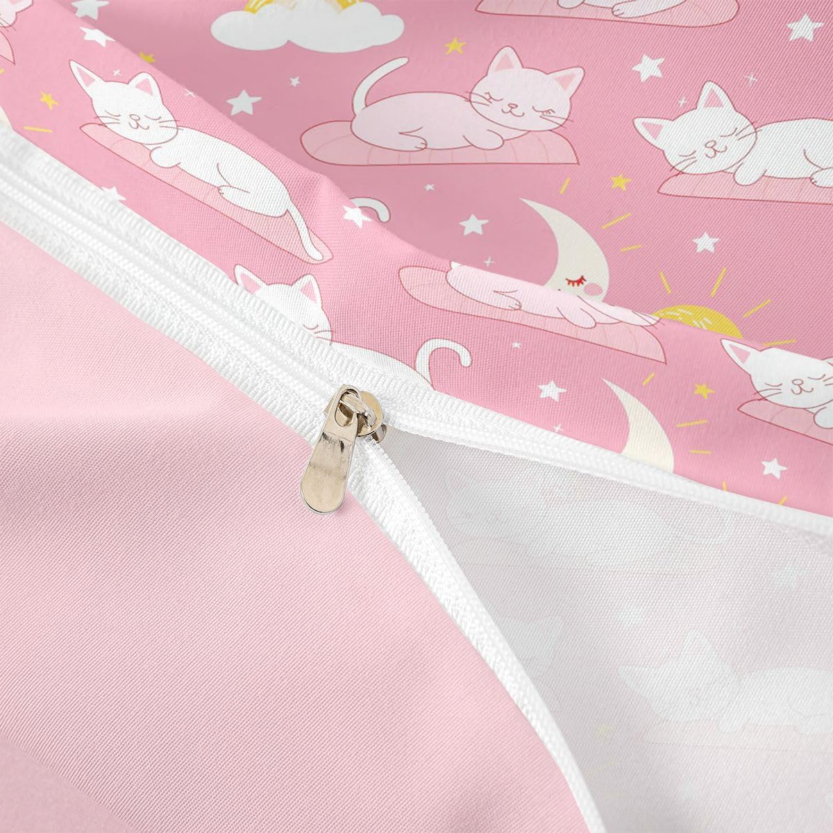 Homemissing Cute Katze FüR Kids Adults Bettwäsche Set 200x200cm Erwachsene