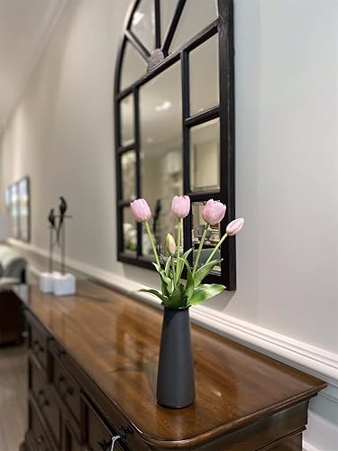 Miniatura 5 de WAKISAKI Tulipanes de tacto real de 16 pulgadas Premium, flores artificiales con capullos, tallo flexible fácil de moldear, tulipanes de imitación