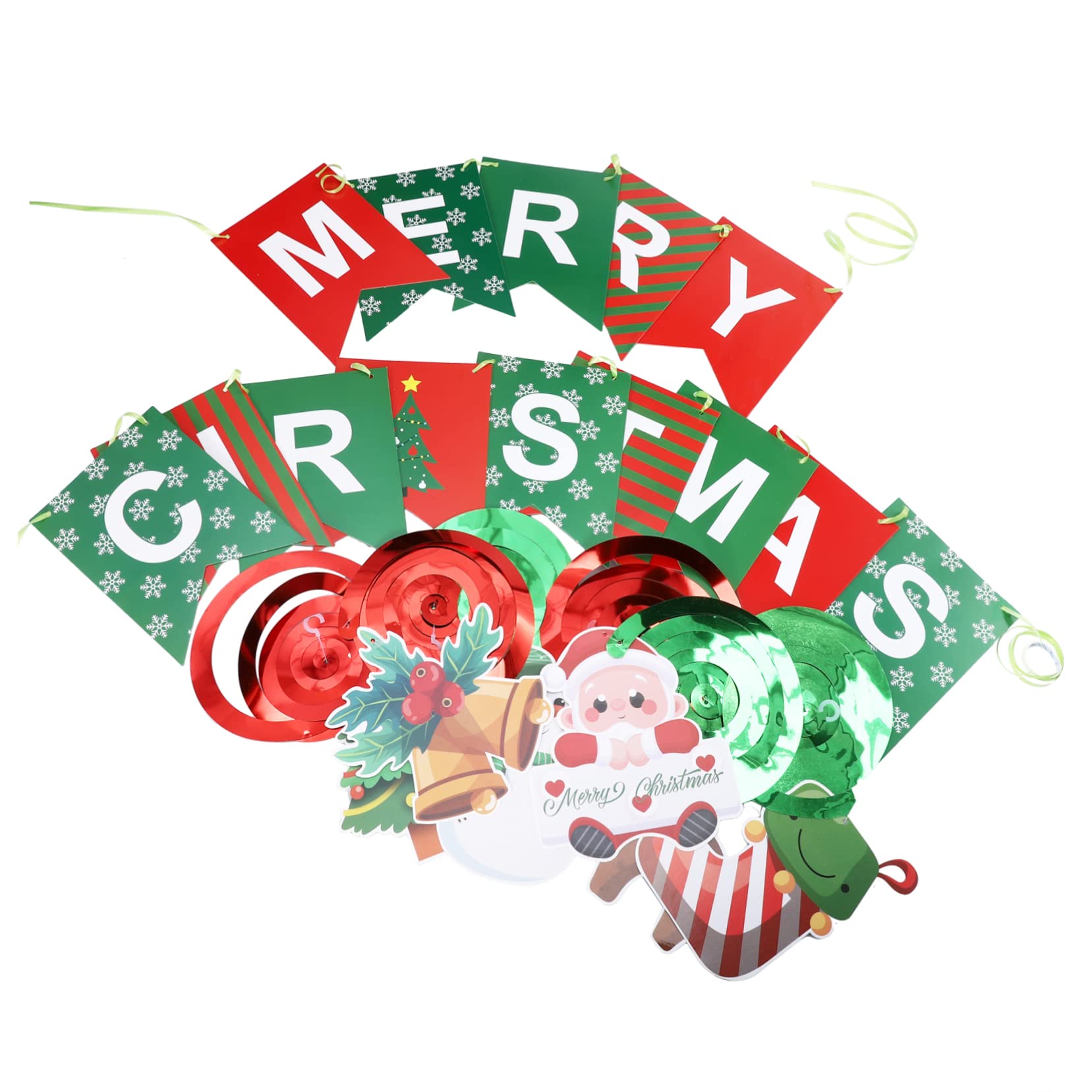 MAGICLULU 3 Set Di Striscioni Di Carta Natalizi Decorativi Da Appendere Per Feste Di Natale Decorazioni Leggere Per La Sala Delle Feste
