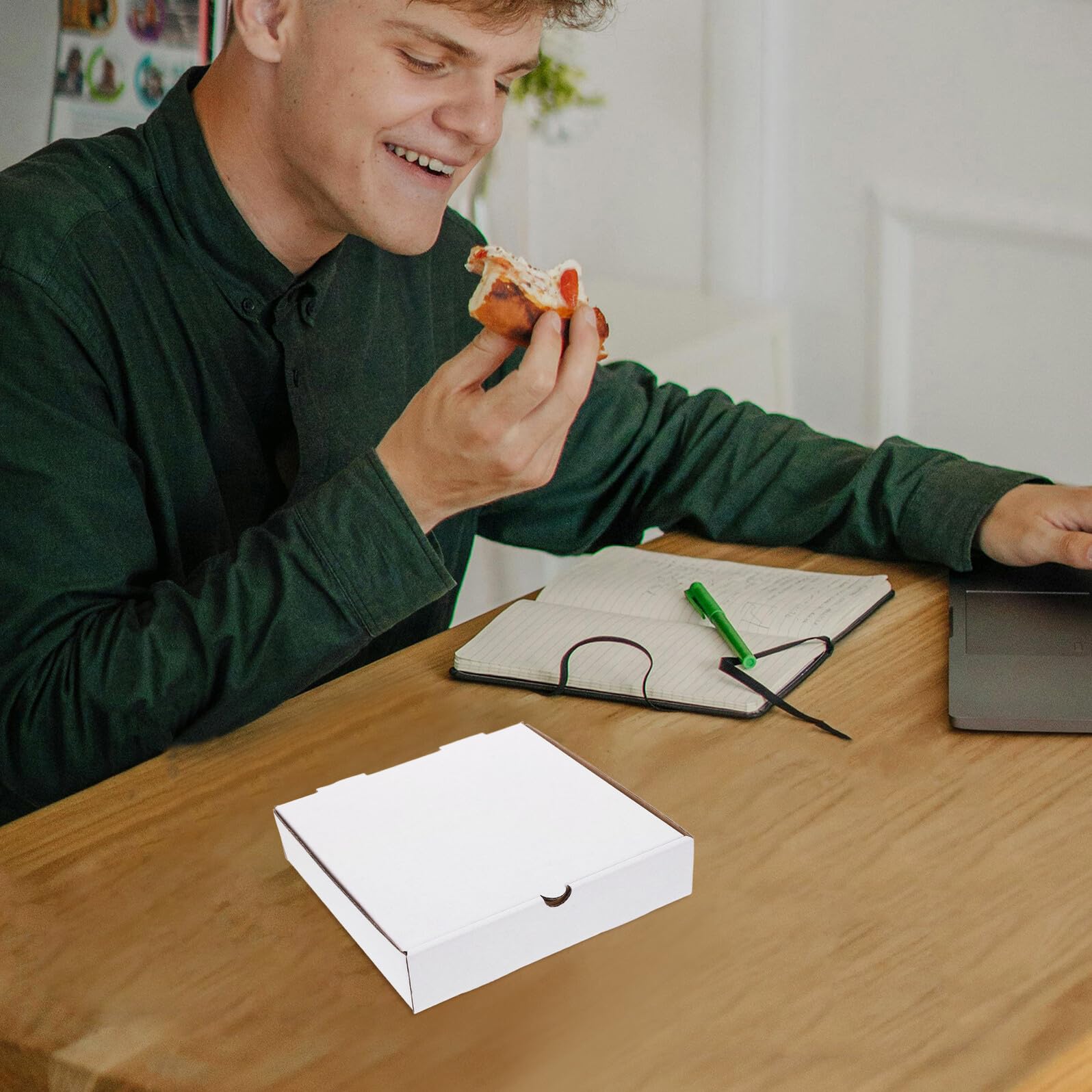 Homoyoyo Cajas de Pizza de Cartón Reciclable, Paquete de 30 Unidades Reutilizables para Llevar y Proteger Alimentos Frescos de 6 Pulgadas
