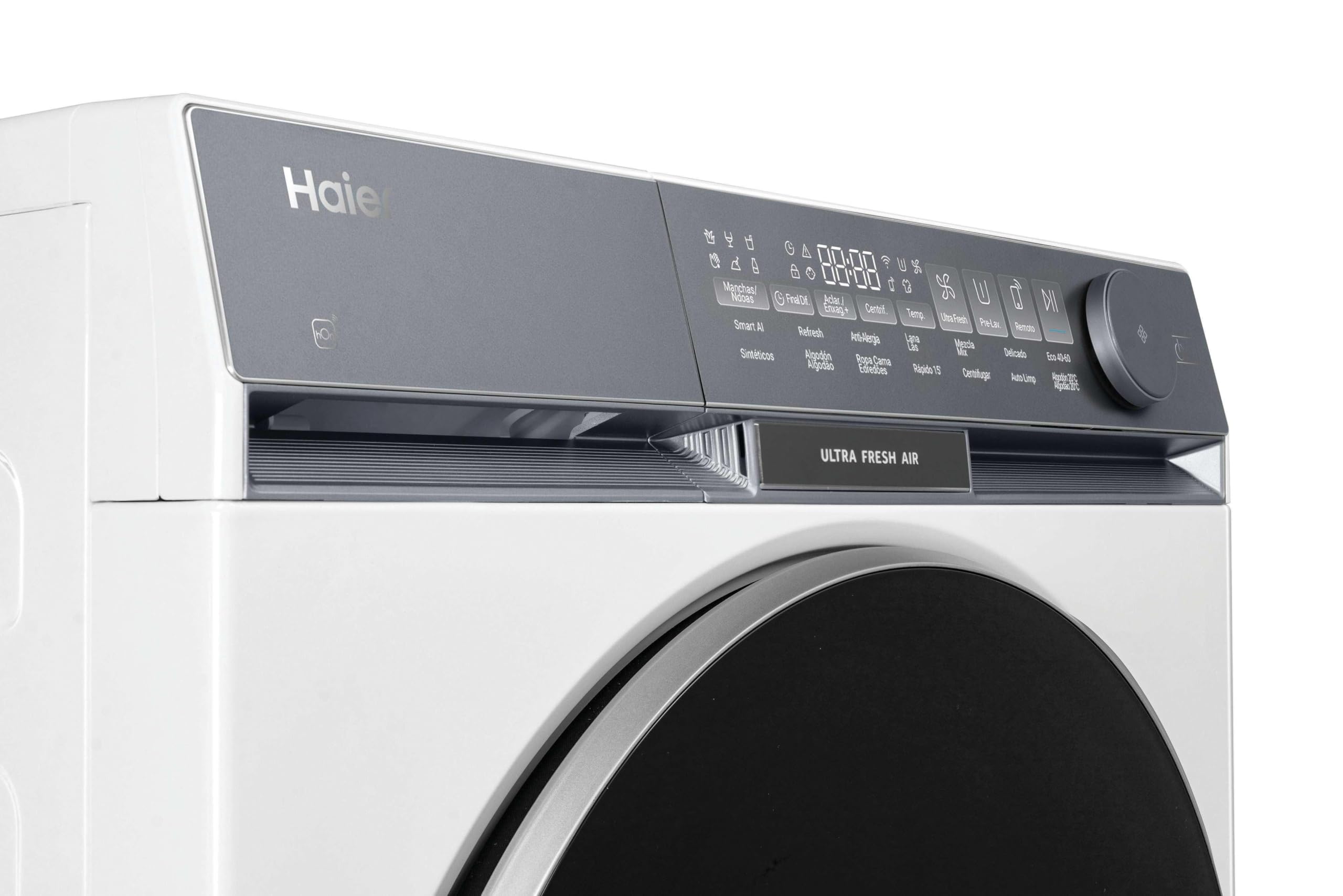 Haier X9 Series HW90-B14387U1-IB Lavadora Carga Frontal 9KG, Clase A -35%, Función Vapor, Motor Direct Motion, Display Digital, 1400RPM, Ultra Fresh Air, Libre Instalación, 14Programas, Blanco
