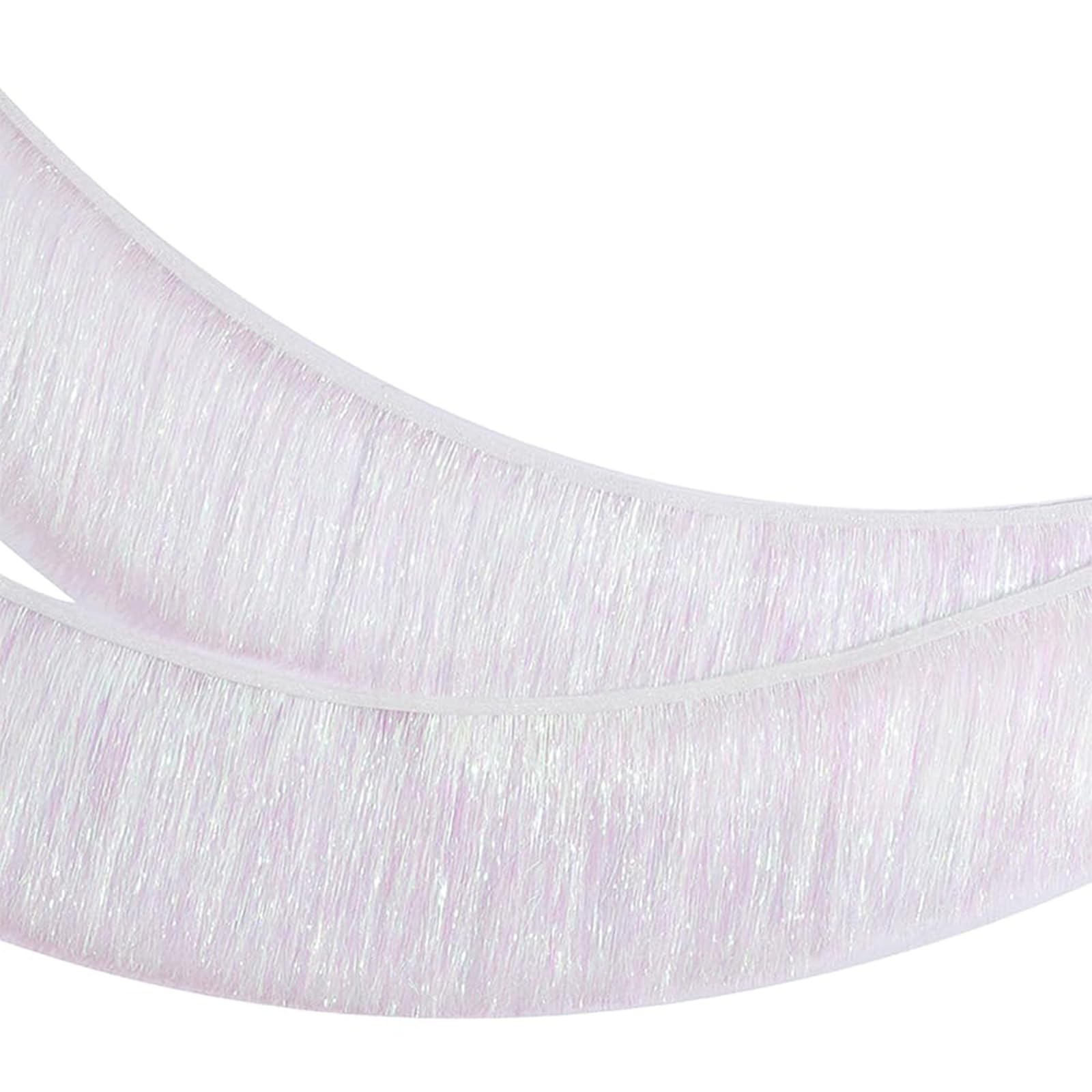 AURALIN White Tinsel Fringe Garland 2 Pack Metallic Foil 2 m×20 cm