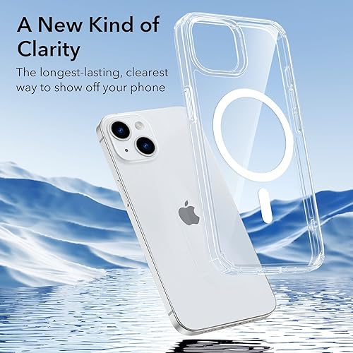 Vista 171 de ESR Funda para iPhone 15 Pro Max, compatible con MagSafe, de grado militar, negro transparente