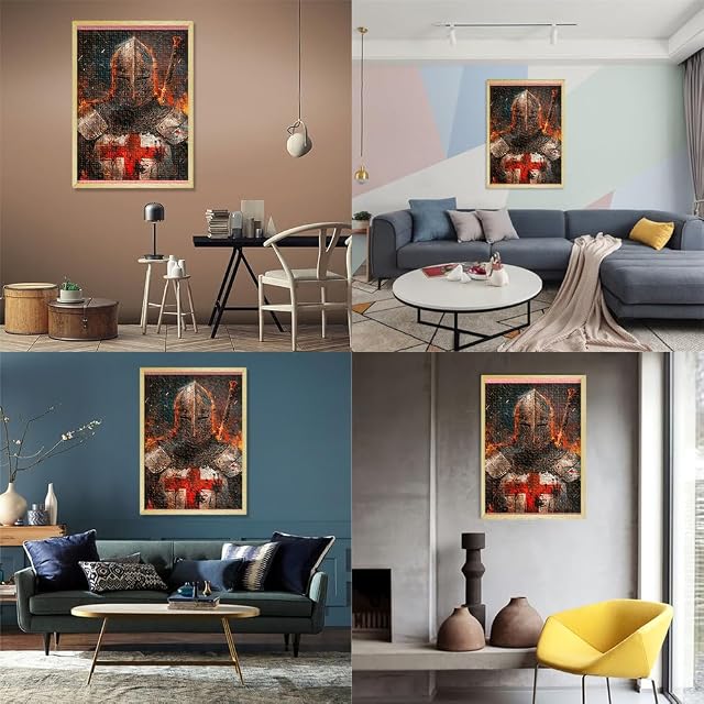 Foto 6 de 6 de Rompecabezas de 1000 Piezas para Adolescentes Caballeros de la Santa Orden Juego desafiante Decoración hogar…