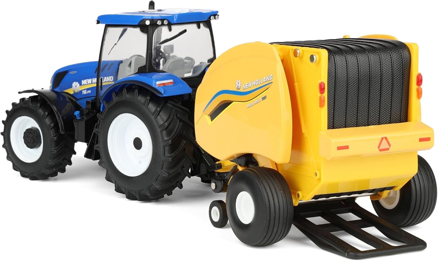 ERTL 1/32 New Holland T6.175 Tractor with 561 Roll-Belt Baler & 3 Round Bales 61029