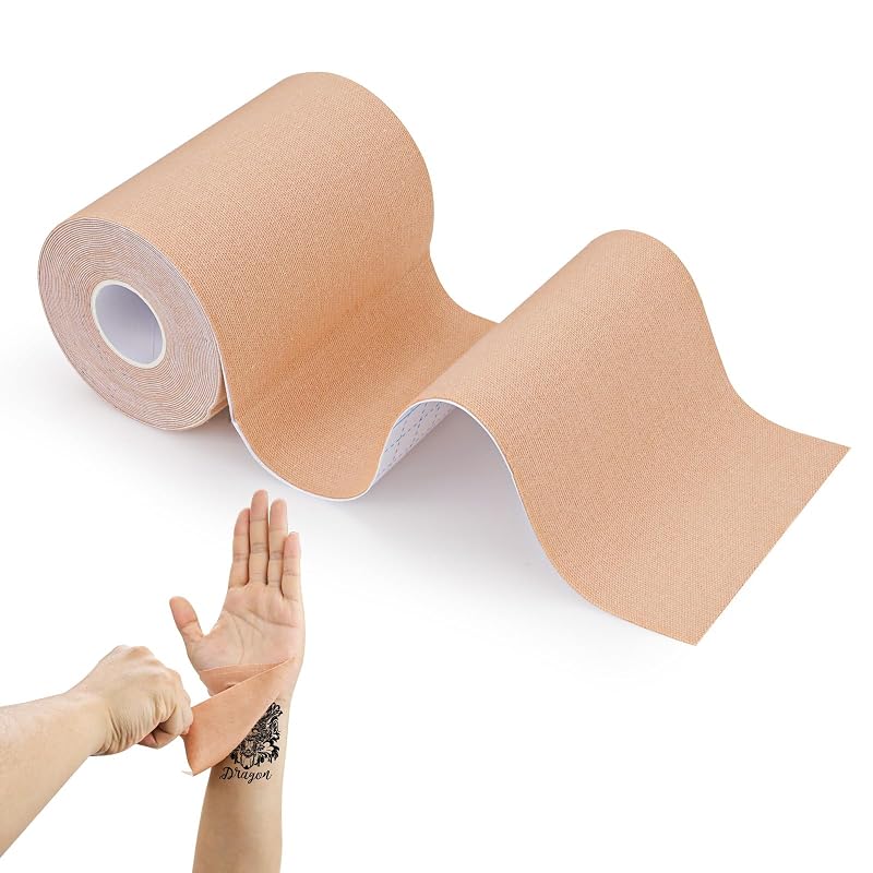 Fita adesiva para cobertura de tatuagem Sekonow, bege, 10 cm x 5 m